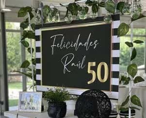 Trasera personalizada para mesa
